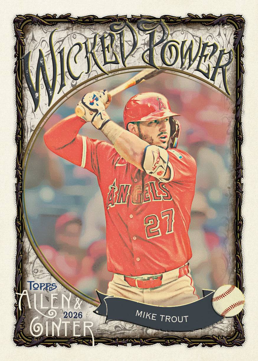 2026 Topps Allen & Ginter Baseball Mike Trout Wicked Power Card