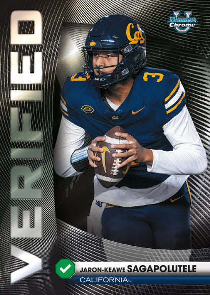 2026 Bowman Football Jaron-Keawe Sagapolutele Bowman Verified Card
