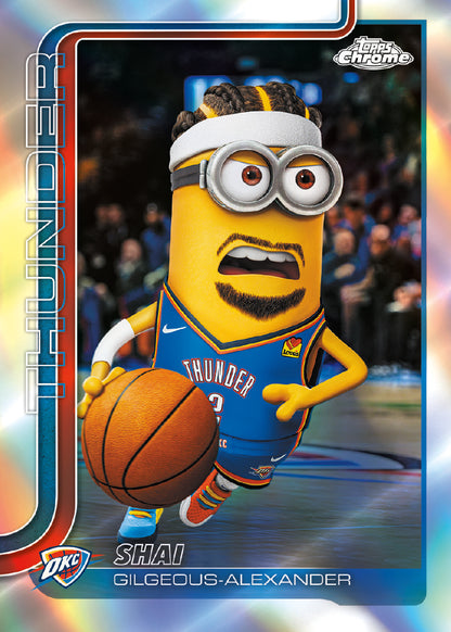 2025-26 Topps Chrome Update Basketball Shai Gilgeous-Alexander Minions Card