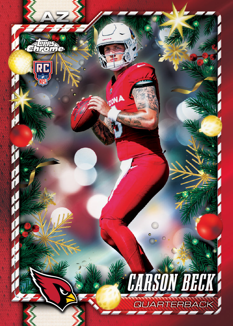 2026 Topps Holiday Football Carson Beck Card