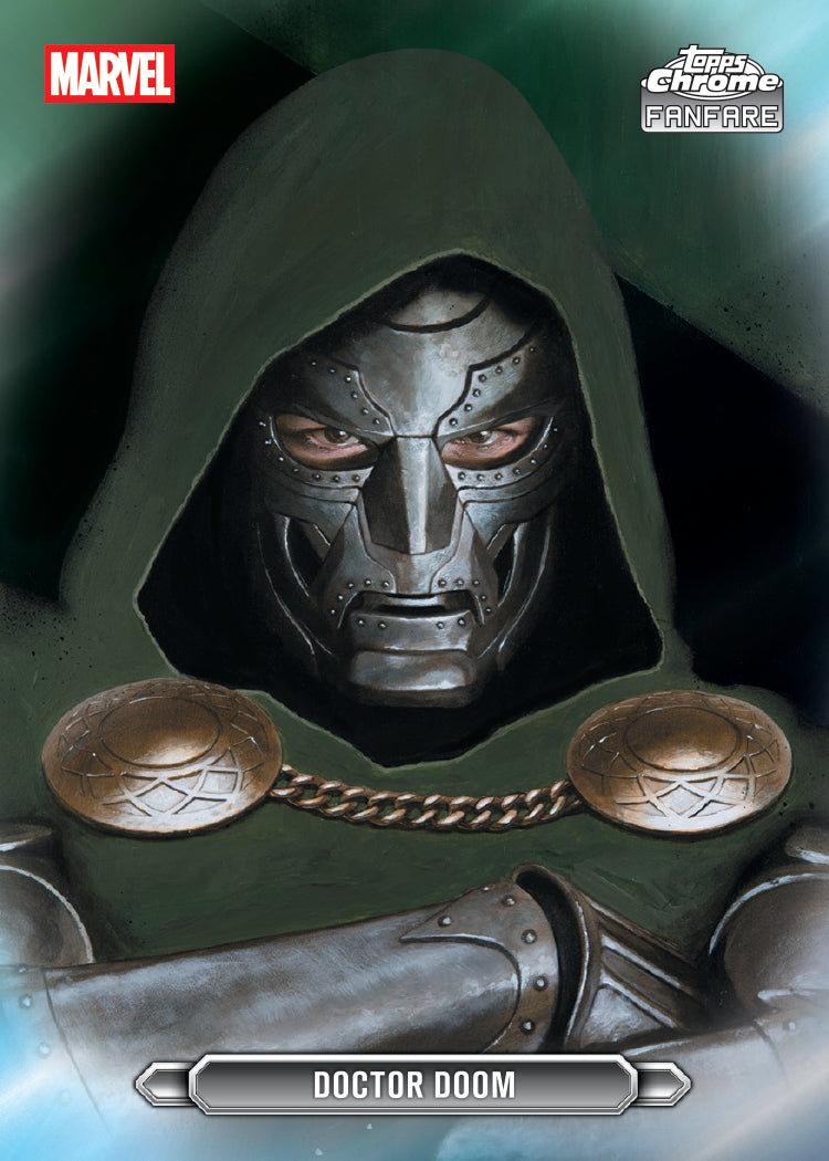 2026 Topps Chrome Marvel Comics Doctor Doom Fanfare Card