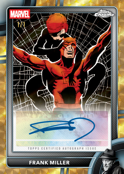 2026 Topps Chrome Marvel Comics Frank Miller Daredevil Artist Autograph Card