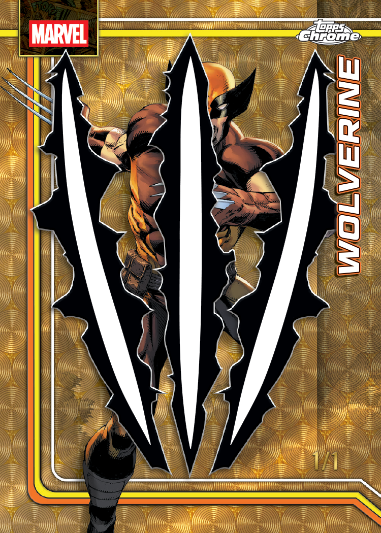 2026 Topps Chrome Marvel Comics Wolverine Base Clawed Chrome Variation Card