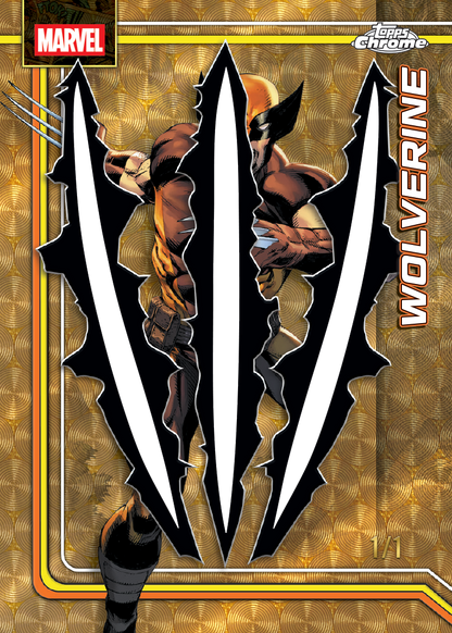2026 Topps Chrome Marvel Comics Wolverine Base Clawed Chrome Variation Card
