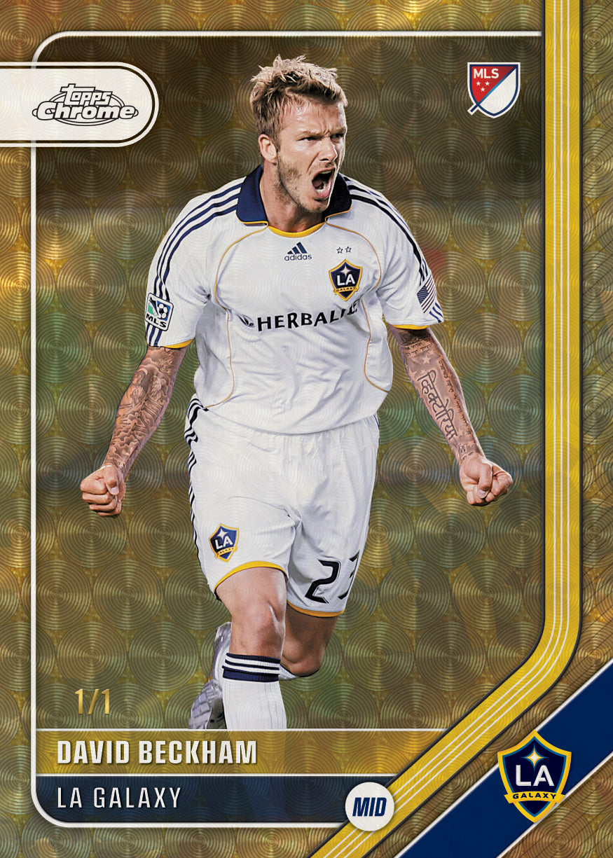 2026 Topps Chrome Major League Soccer David Beckham Card