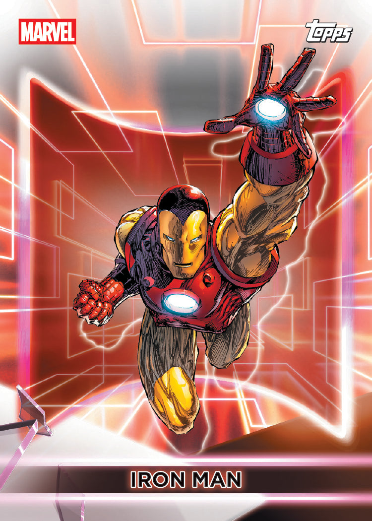 2026 Topps Marvel Neon Iron Man Base Card