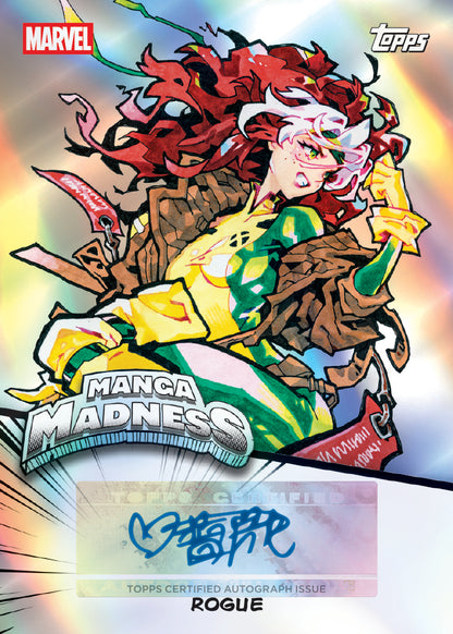 2026 Topps Marvel Neon Rogue Manga Madness Autograph Card