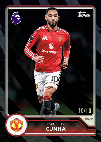2026-27 Topps Flagship English Premiere League Soccer Matheus Cunha Base Parallel Card