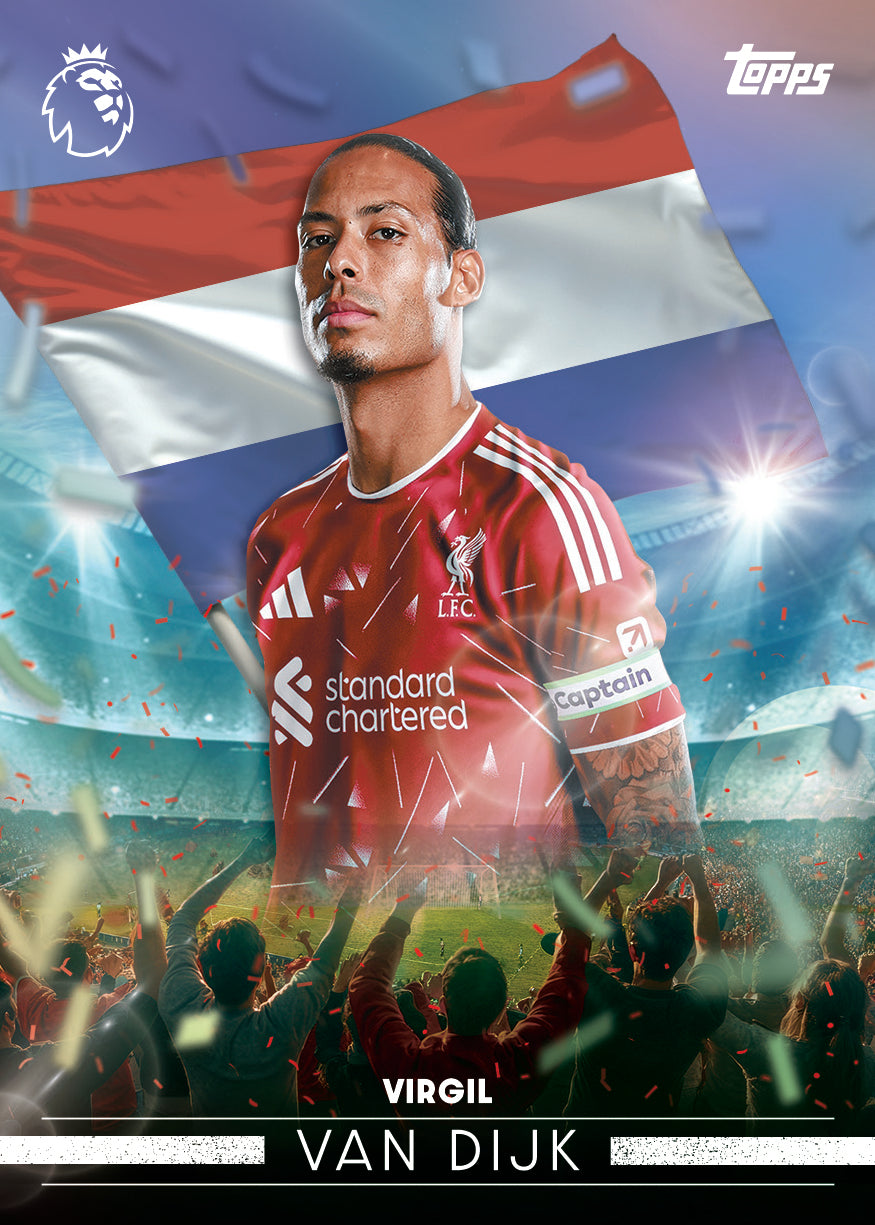 2026-27 Topps Flagship English Premiere League Soccer Van Dijk Flying The Flag Card