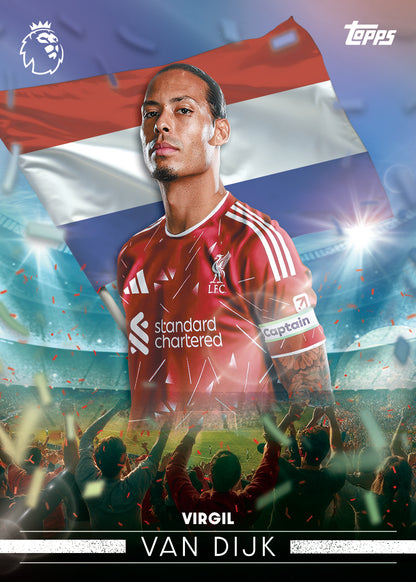 2026-27 Topps Flagship English Premiere League Soccer Van Dijk Flying The Flag Card