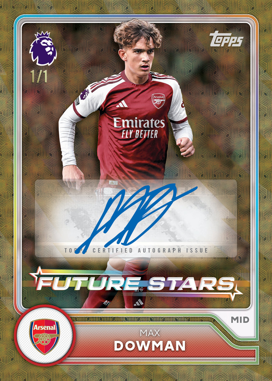 2026-27 Topps Flagship English Premiere League Soccer Max Dowman Future Stars Autograph Card
