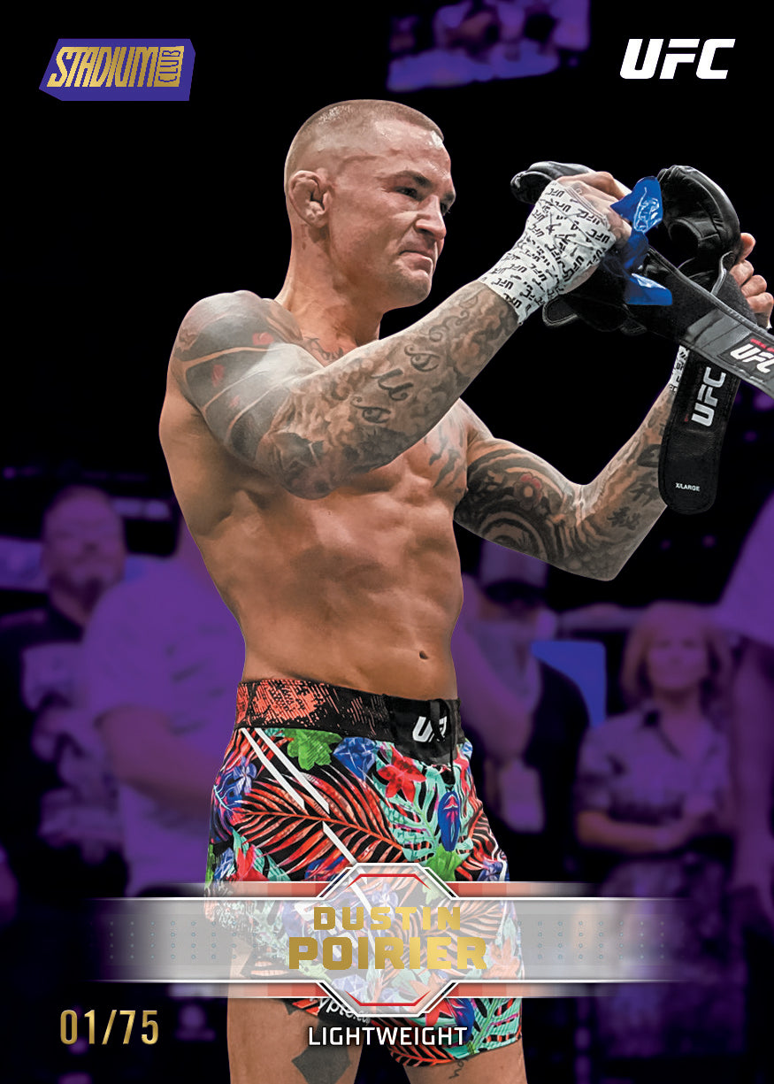 2026 Topps Stadium Club UFC Dustin Poirier Purple Parallel Base Card