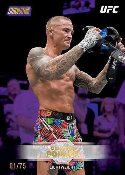 2026 Topps Stadium Club UFC Dustin Poirier Purple Parallel Base Card
