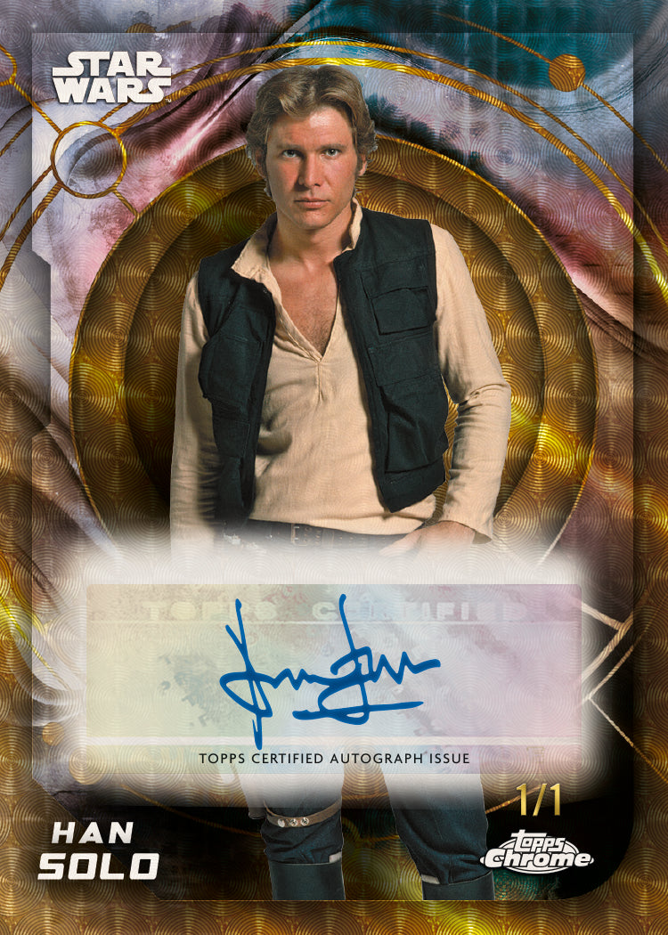 2026 Topps Star Wars Chrome Han Solo Character Autograph Card