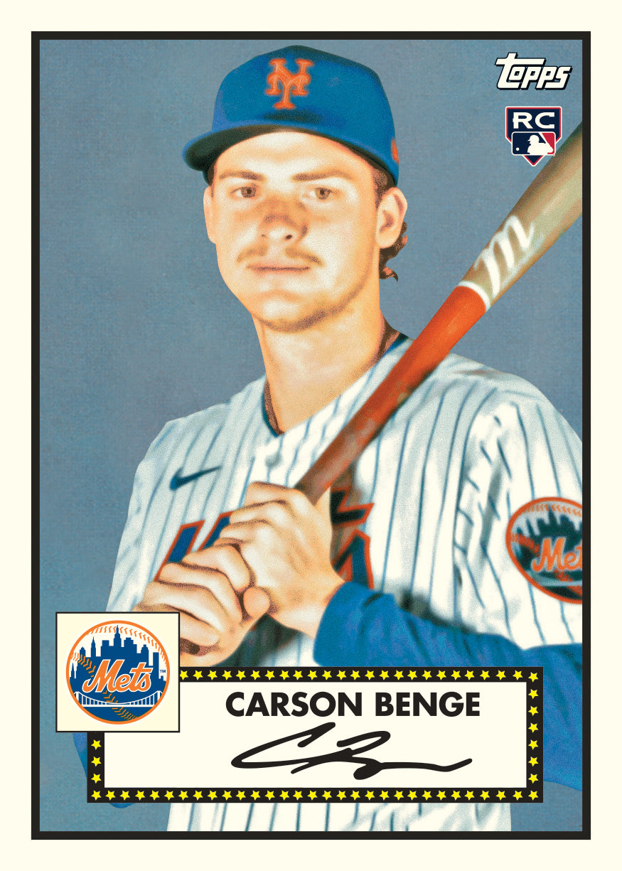 2026 Topps Update Series Baseball Carson Benge Base Card Rookie 1952 Autograph Variation Card