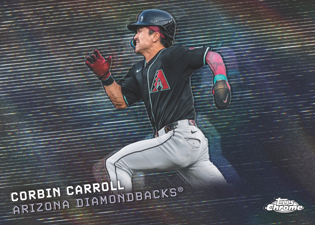 2026 Topps Chrome Baseball Corbin Carroll Static Noise Card - Value Exclusive