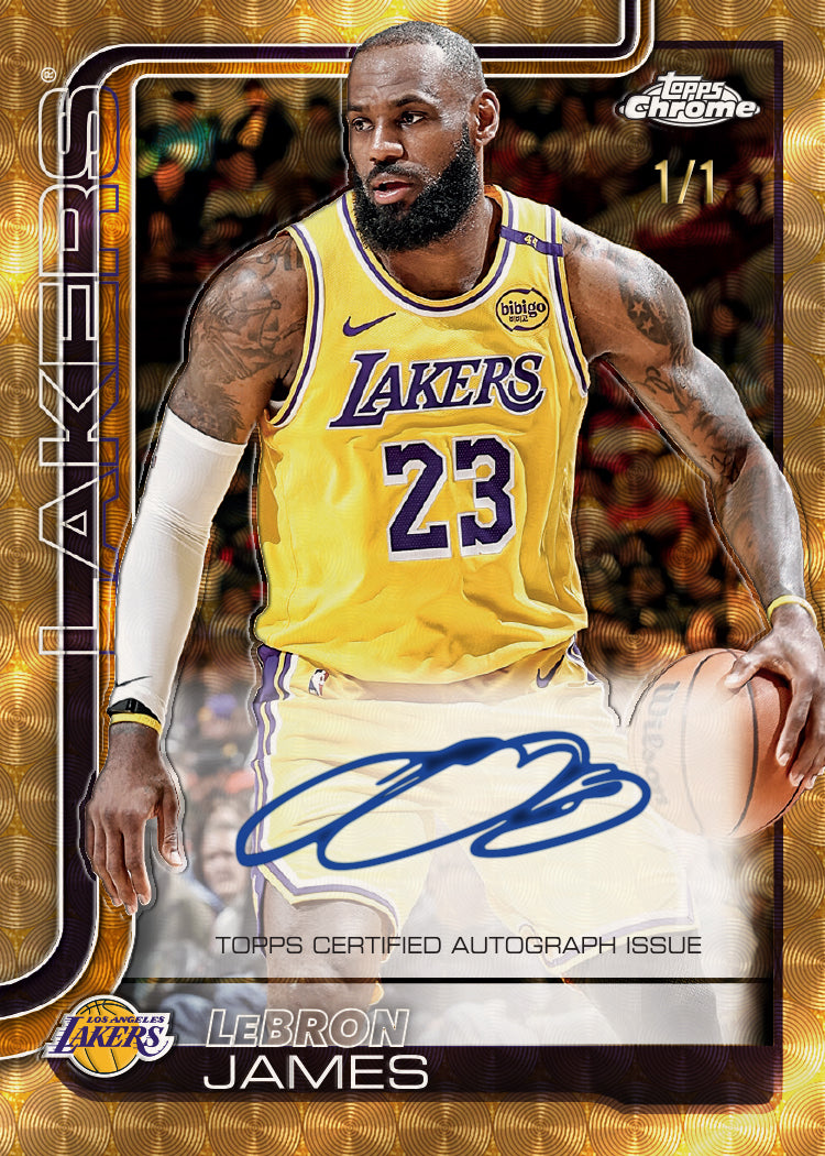 2025-26 Topps Chrome Basketball LeBron James Autograph