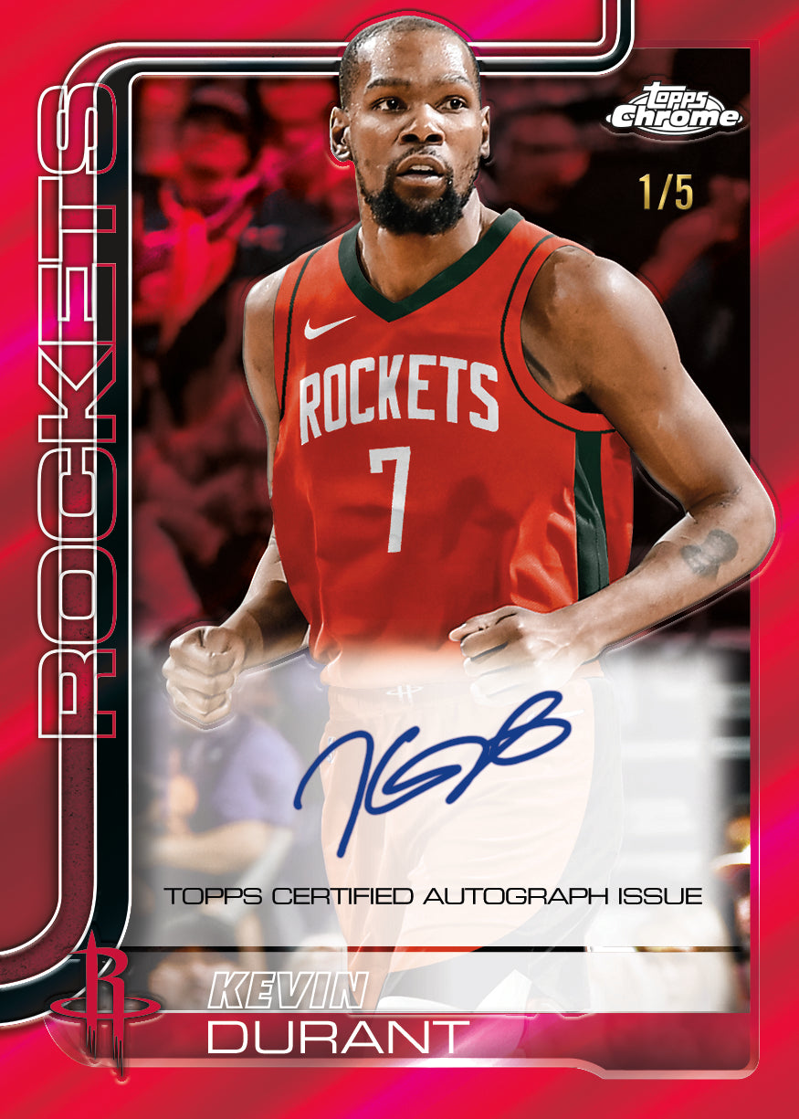 Kevin Durant 2025 Topps Chrome NBA Basketball Paradox Insert SSP