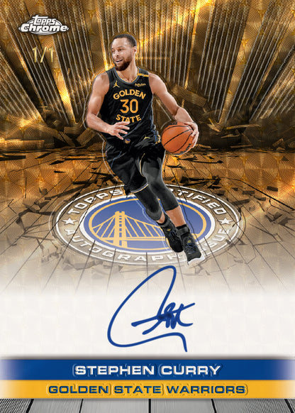 2025-26 Topps Chrome Basketball Stephen Curry Autograph