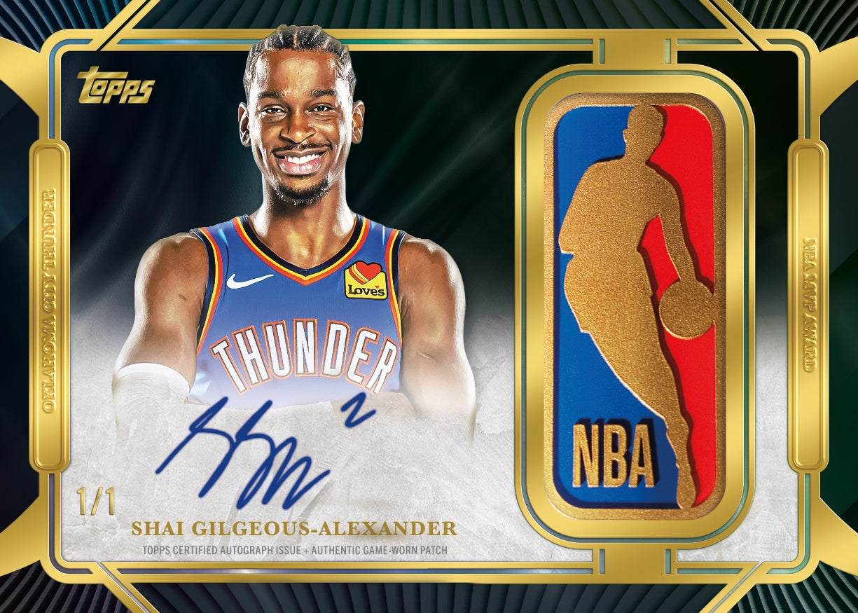 2025-26 Topps Chrome Basketball Logoman Relic Autograph Shai Gilgeous-Alexander