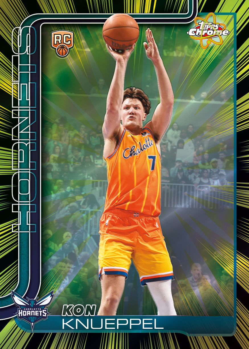 2025-26 Topps Chrome Update Basketball Kon Knueppel Radiating Rookies Card