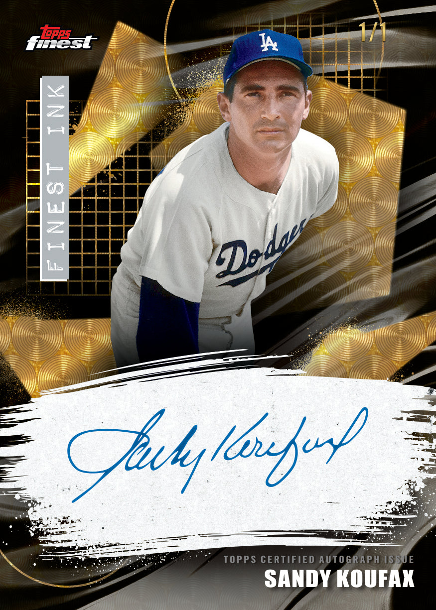 2026 Topps Finest Baseball Sandy Koufax Finest Ink Autograph Card