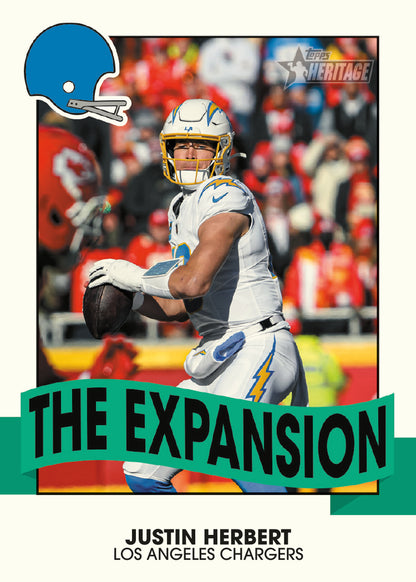 2026 Topps Heritage Football Justin Herbert The Expansion Card