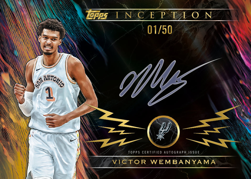 2025-26 Topps Inception Basketball Victor Wembanyama Silver Signature Autograph Card