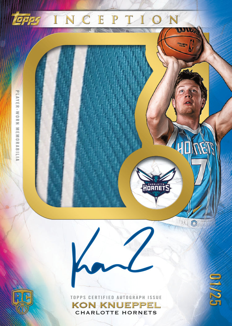 2025-26 Topps Inception Basketball Kon Knueppel Rookie Jumbo Relic Autographs Card