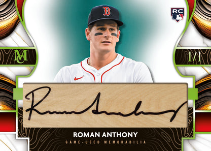 2026 Topps Museum Baseball Roman Anthony Jumbo Bat Nameplate Relics Card