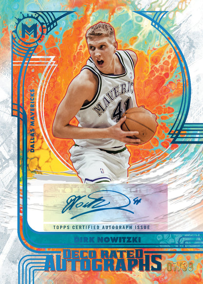 2025-26 Topps Motif Basketball Dirk Nowitzki Deco Rated Autograph Card