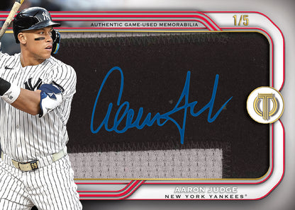 2026 Topps Tribute Baseball Aaron Judge Patch Autogaph