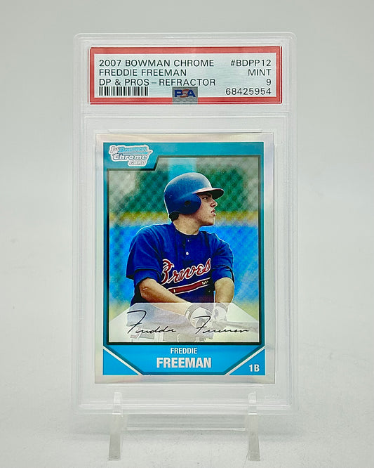 2007 Bowman Chrome DP & Pros Refractor Freddie Freeman #BDPP12 PSA 9