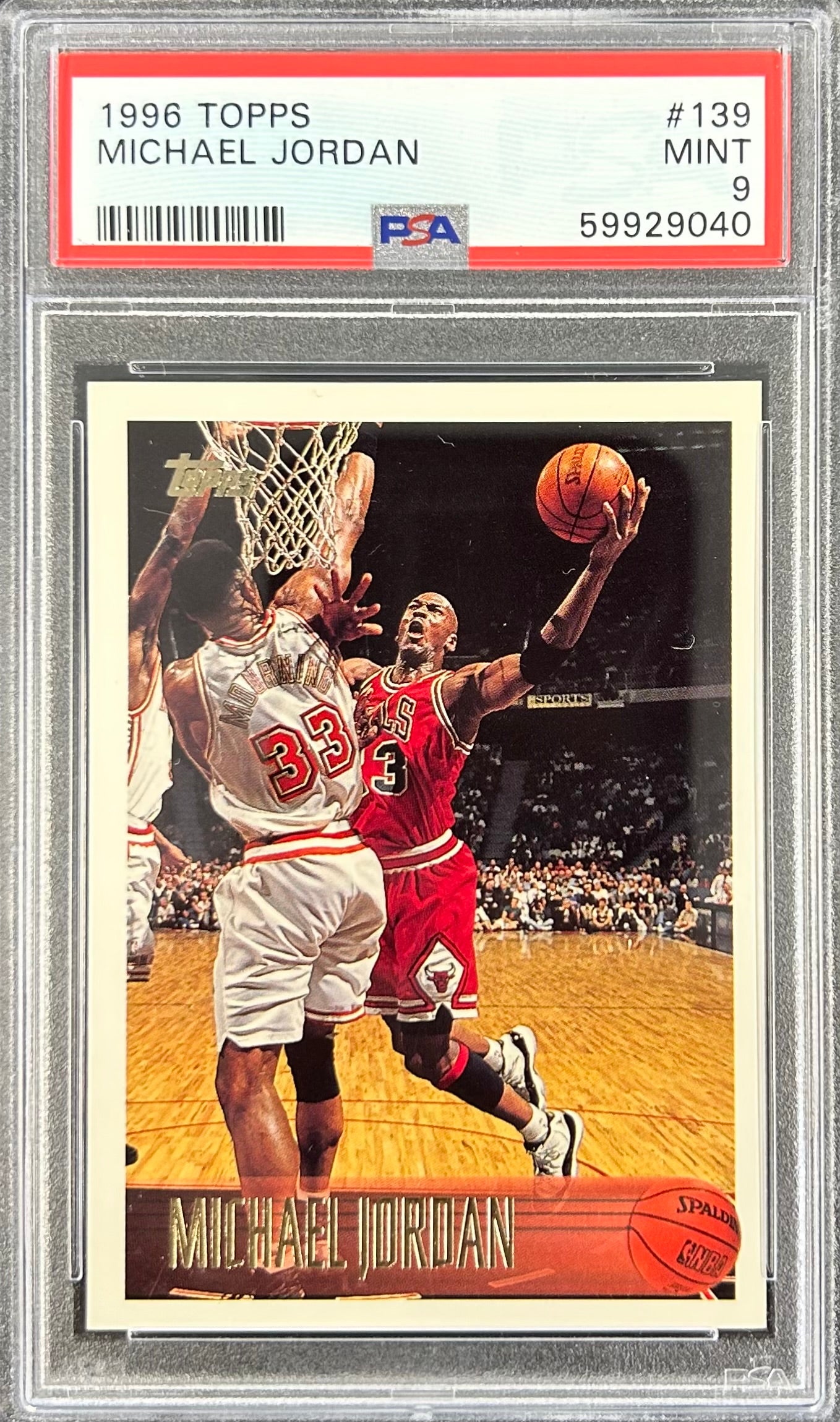 1996 Topps #139 Michael Jordan PSA 9 (59929040)