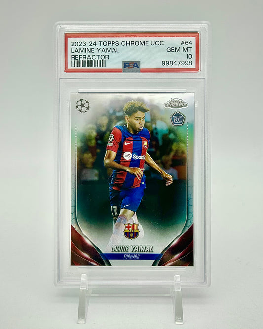 2023-24 Topps Chrome UCC Refractor: #64 Lamine Yamal (PSA 10)