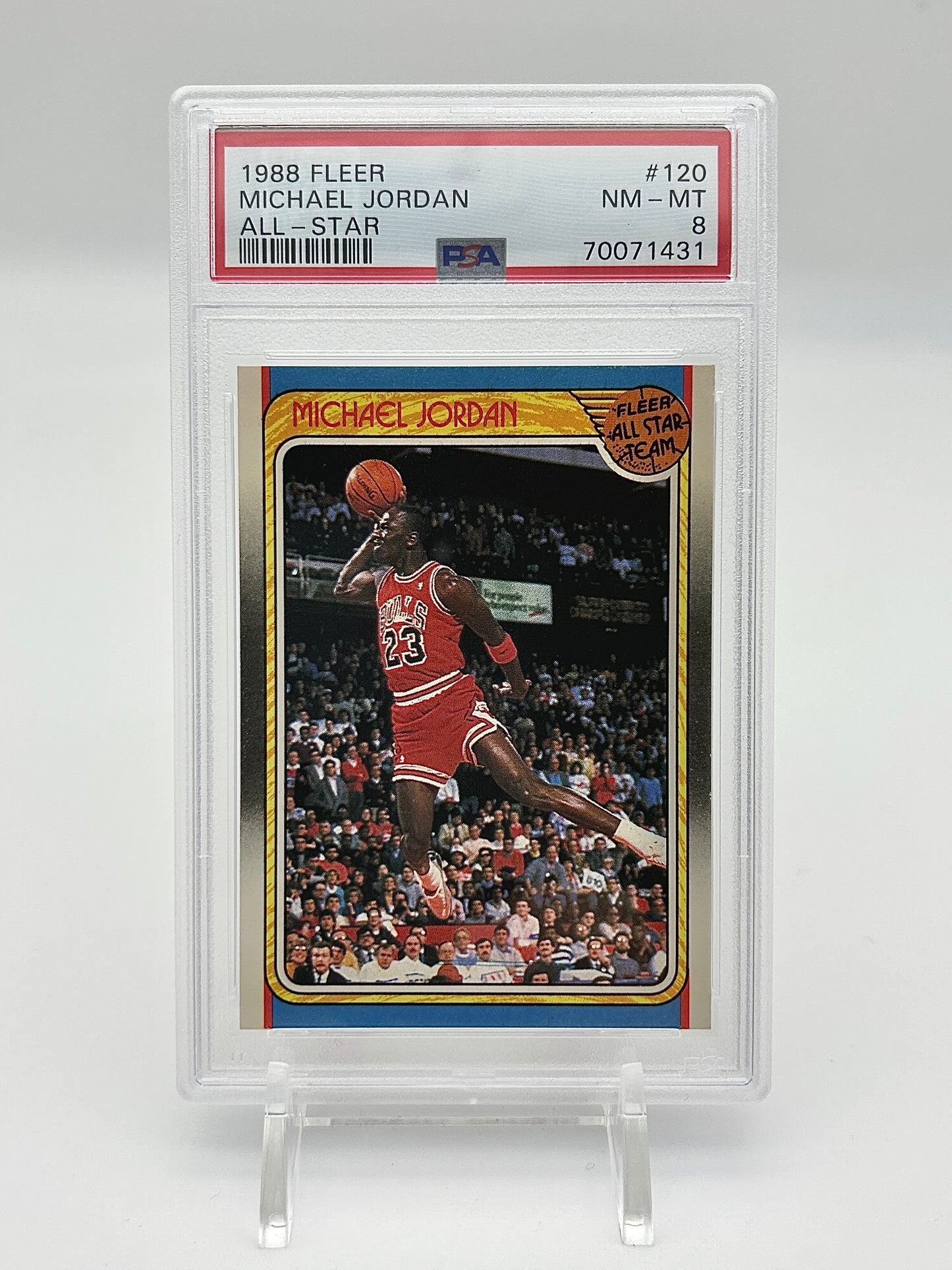 1988 Fleer All Star: #120 Michael Jordan (PSA 8)