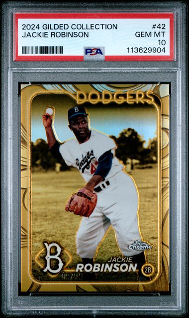2024 Topps Gilded Collection /99 #42 Jackie Robinson PSA 10 - Front