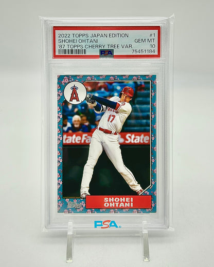 2022 Topps Japan Edition 1987 Cherry Tree Variation: #87B-1 Shohei Ohtani (PSA 10)