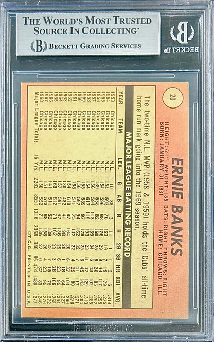 1969 Topps #20 Ernie Banks BGS 6.5
