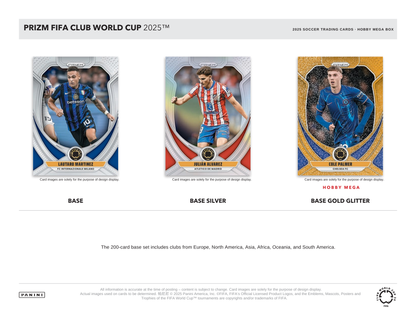 2025 Panini Prizm FIFA Club World Cup Soccer Hobby Mega Box
