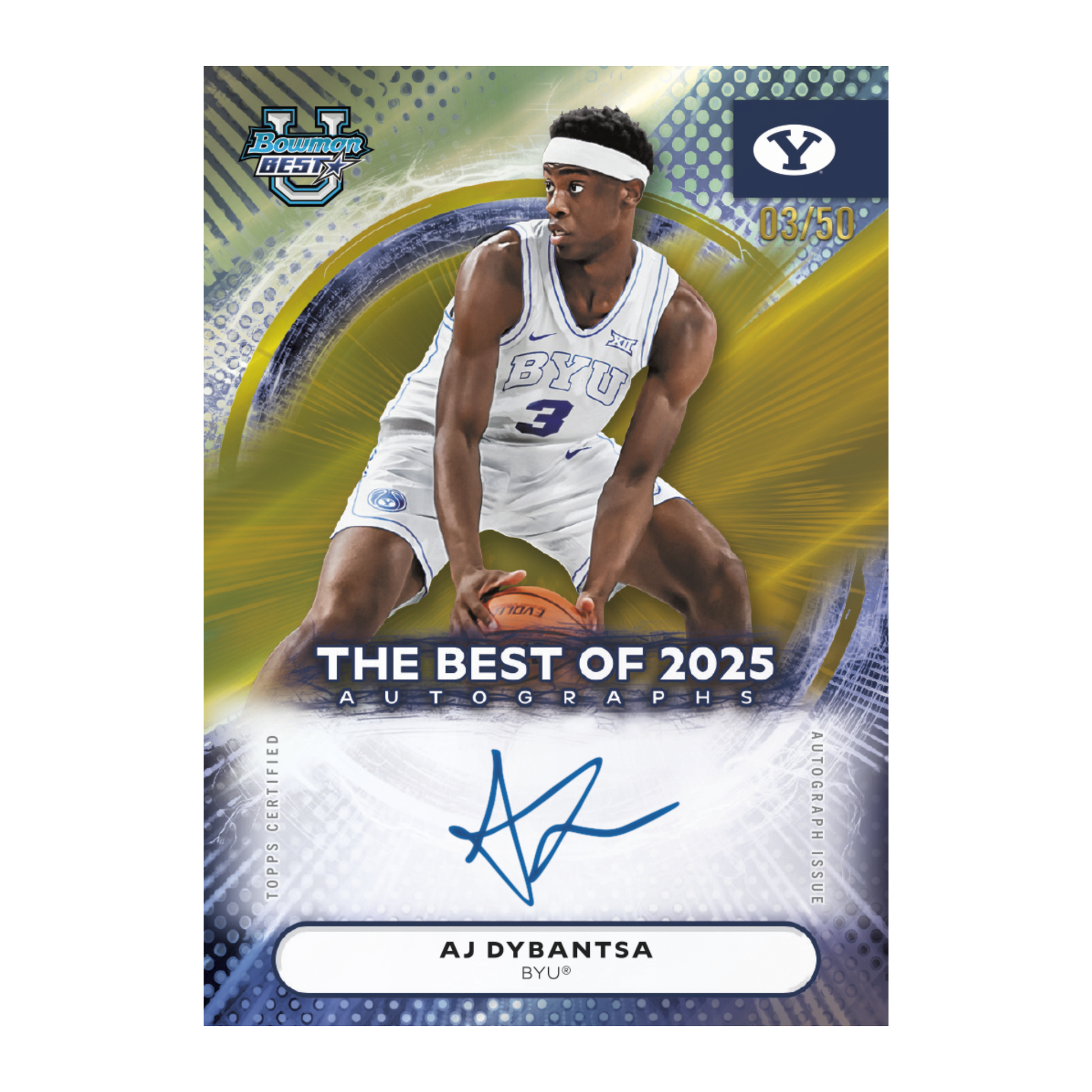 2025-26 Bowman University Best Basketball The Best of 2025 Autographs AJ Dybantsa