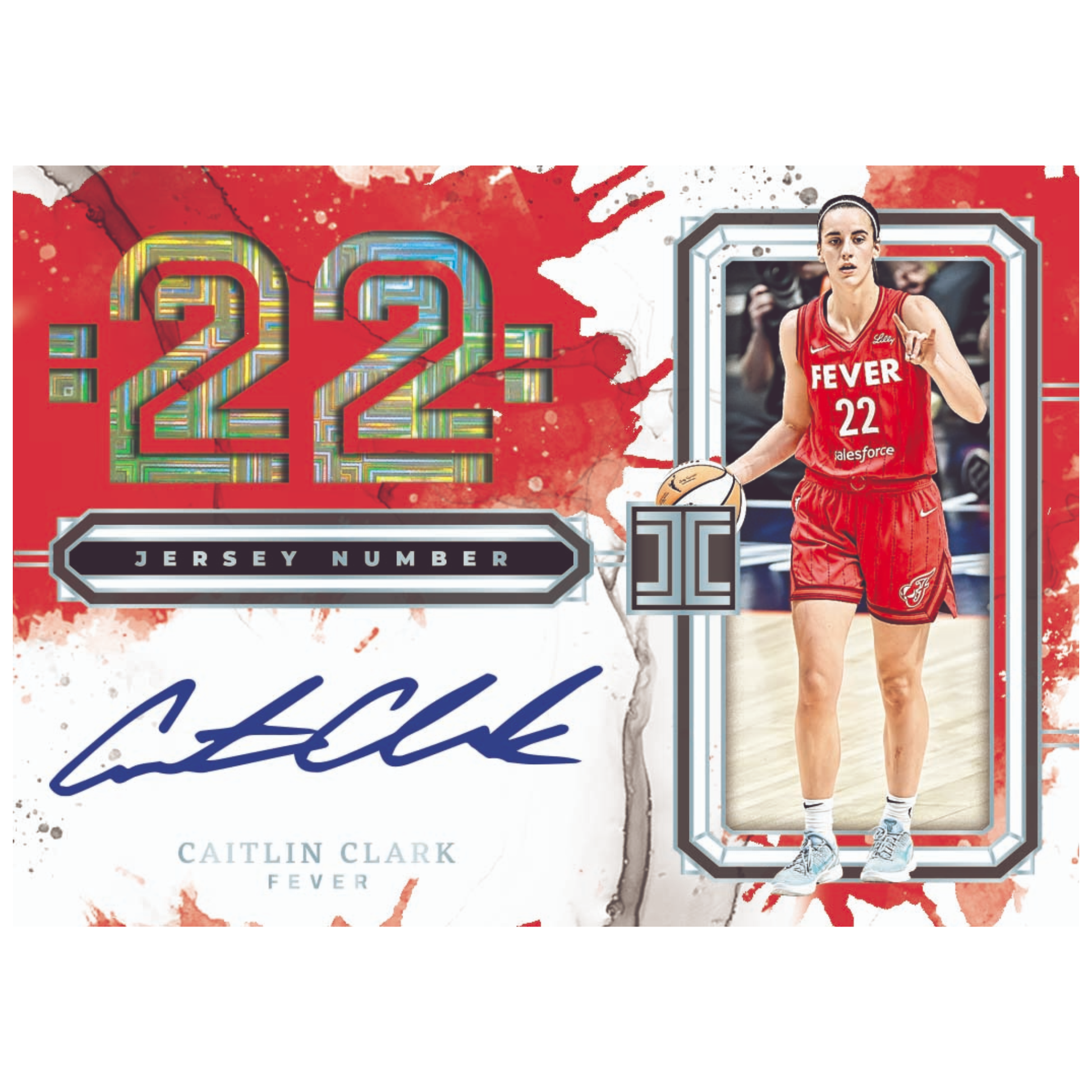2025 Panini Impeccable WNBA Basketball Jersey Number Autograph Caitlin Clark