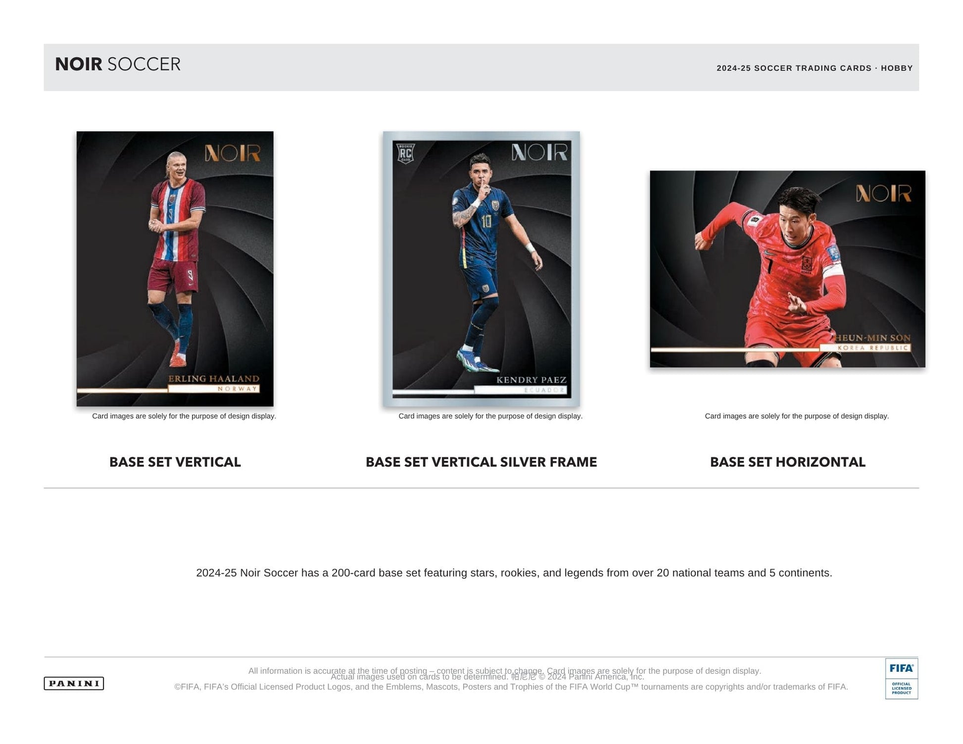 2024-25 Panini Noir FIFA Soccer Hobby Box