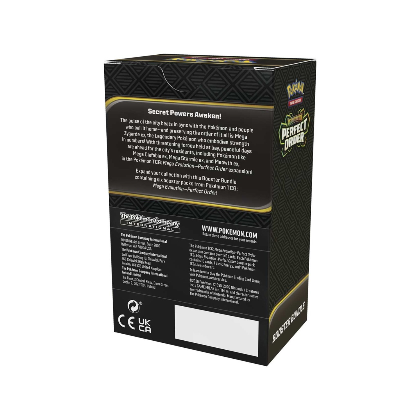 Pokémon Mega Evolution Perfect Order Booster Bundle Box Back