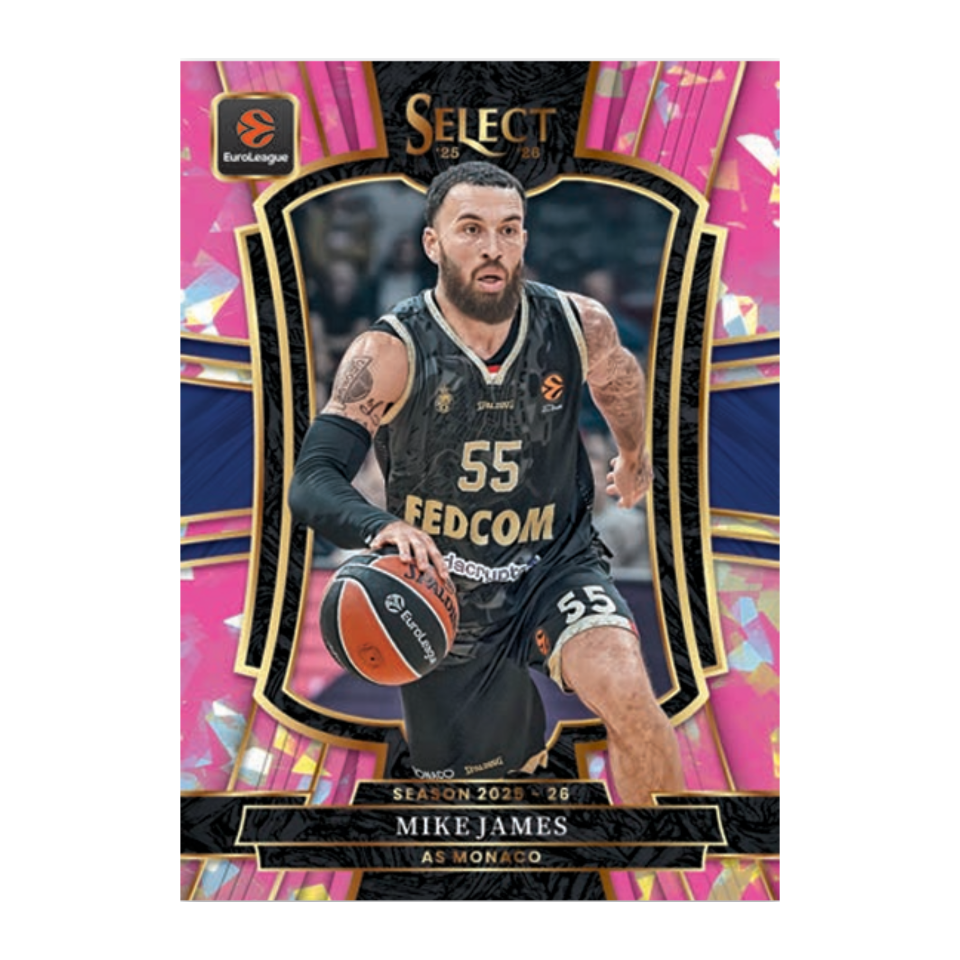 2025-26 Panini Select EuroLeague Basketball Cracked Ice Mike James