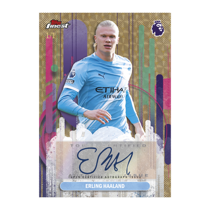 2026 Topps Finest Premiere League Soccer Auto Erling Haaland