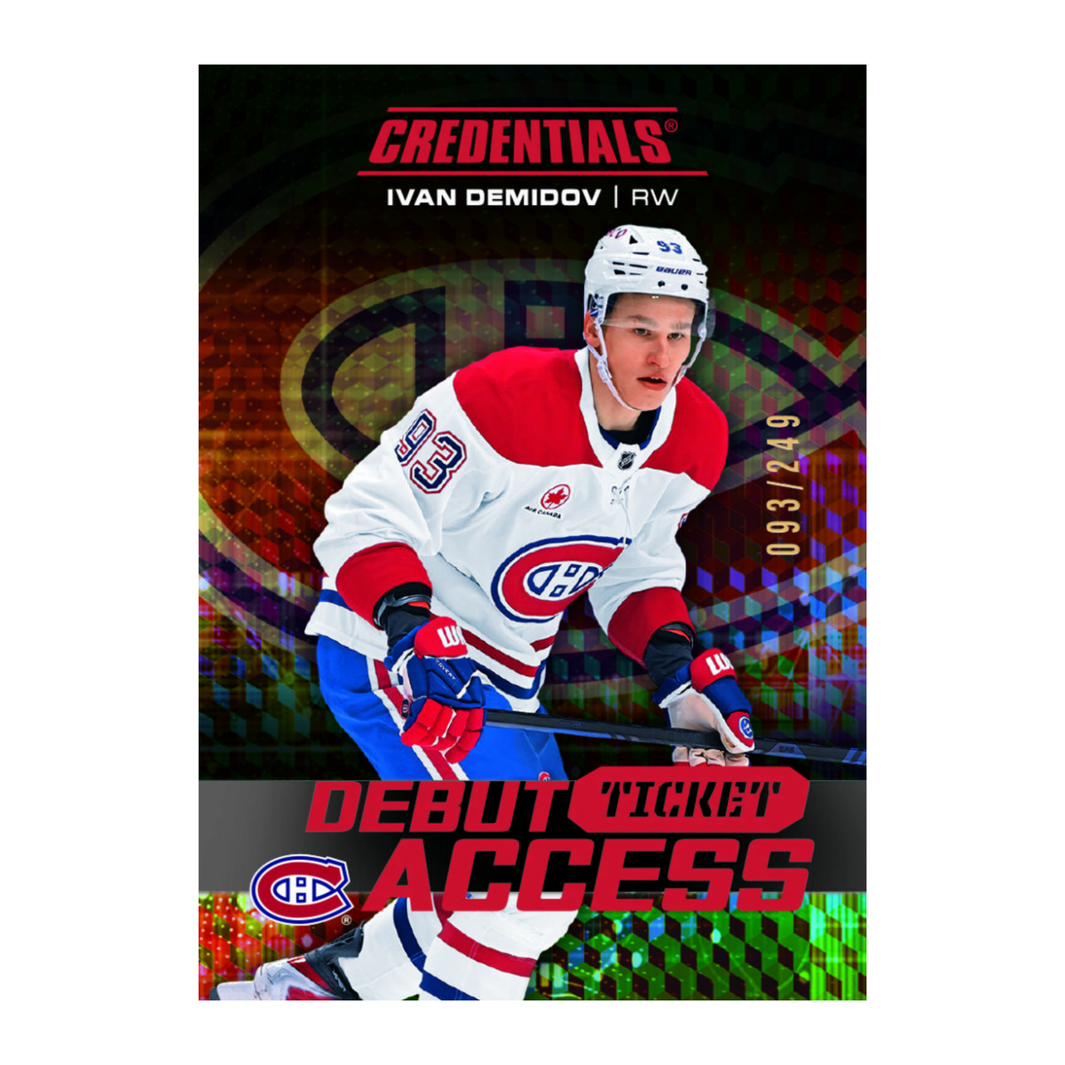 2025-26 Upper Deck Credentials Debut Ticket Access Ivan Demidov