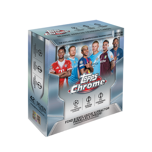 2025-26 Topps Chrome UEFA Club Competition Soccer Mega Box