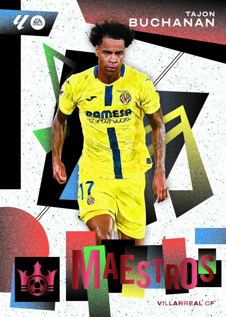 2025-26 Panini Pitch Kings International Tajon Buchanan  Maesros Ruby Card