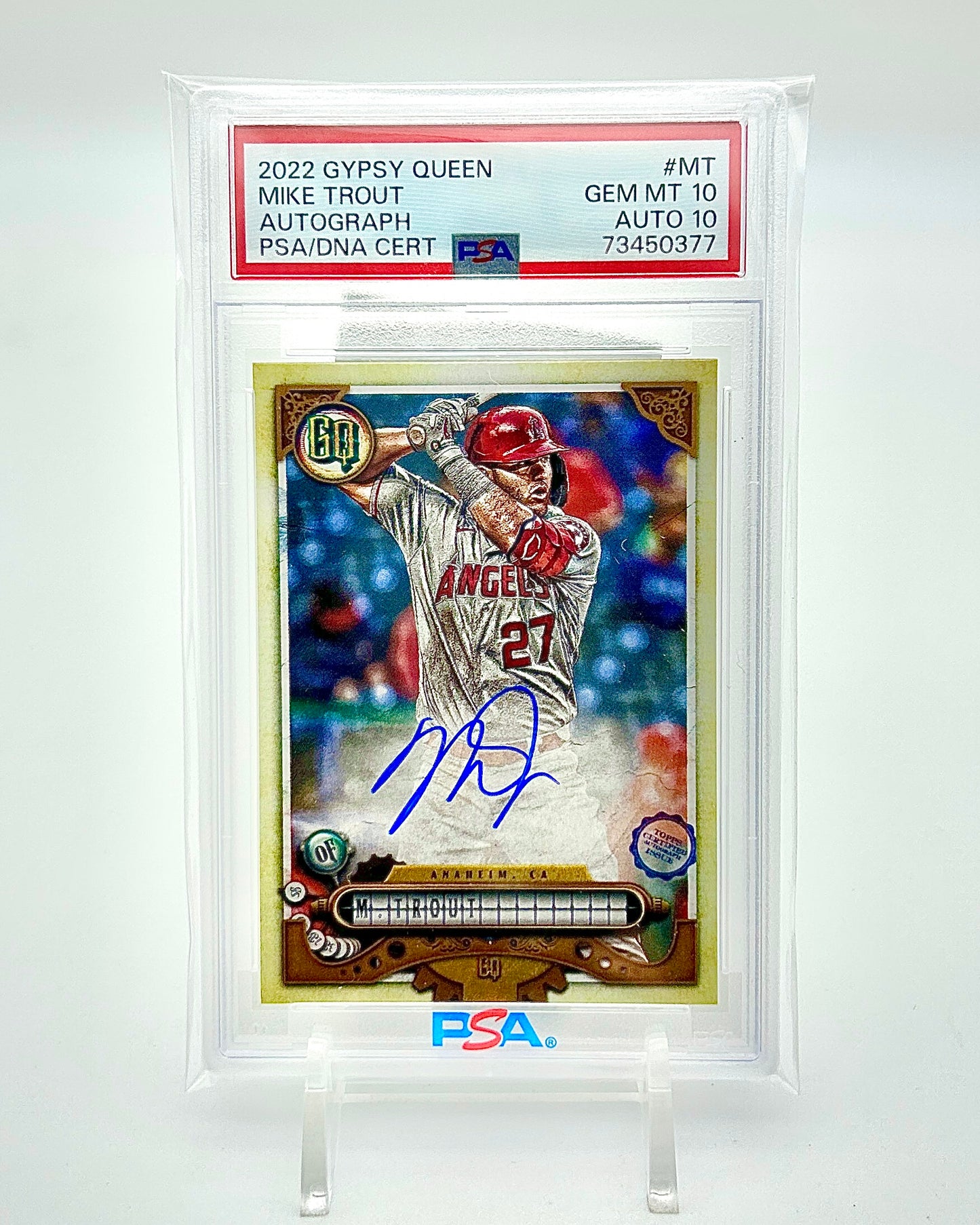 2022 Gypsy Queen Autograph: #MT Mike Trout (PSA 10 / Auto 10)